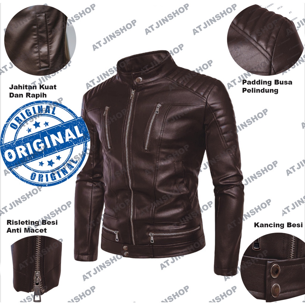 Black/ Have PRIA Men's Semi Leather Jacket Motorcycle Touring Premium Model Bikers Board Man (BBM) 100% Vienna Materi... - Image 5
