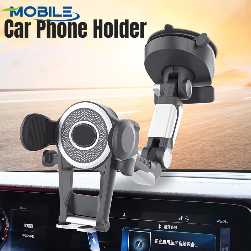 in Car Smartphone Bracket / 360 ° rotatable Truck Mounted Phone Holder / Car Dashboard Windshield Long Arm Stand / Mobile Cell GPS Mount / Heavy Duty Suction Cup Phone Support