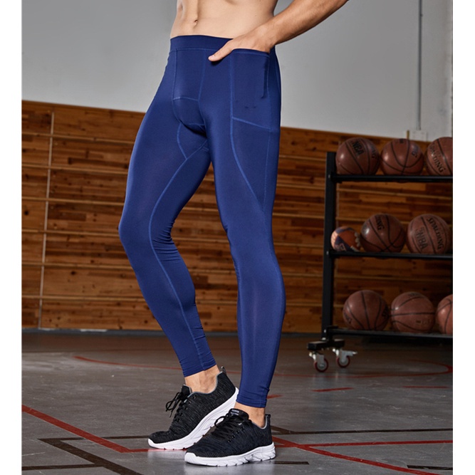 Have Premium Elevate Your Workout: Men's Sports Compression Pants Pocket-Stay Dry Comfortable During Gym Running Sess... - Image 3