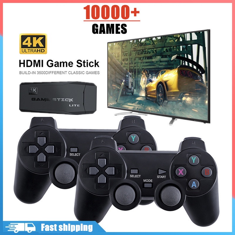 M8 Video Game Console 64G Wireless Controller Game Stick 4K 10000 games 64GB Retro games For PS1/GBA Kid Gift