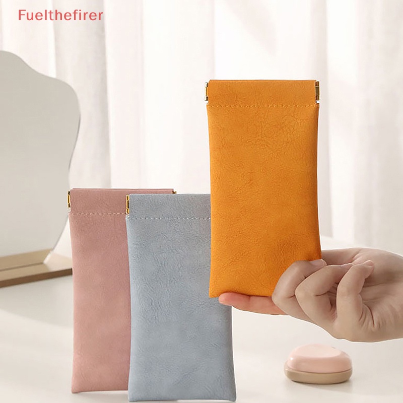 （Fuelthefirer） PU Leather Glasses Storage Bag Automatic Closed Sunglasses Case Waterproof Pouch