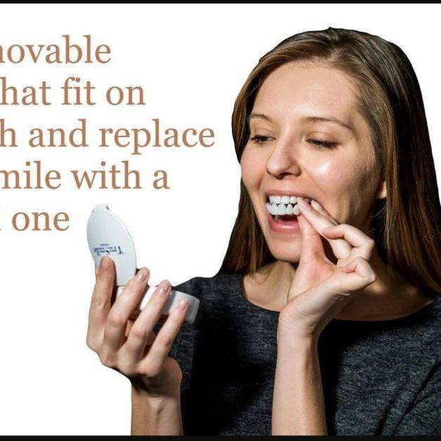 Durable Premium denture teeth Pendakap silikon baru palsu simulasi gigi yang hilang sementara Purpose - Image 4