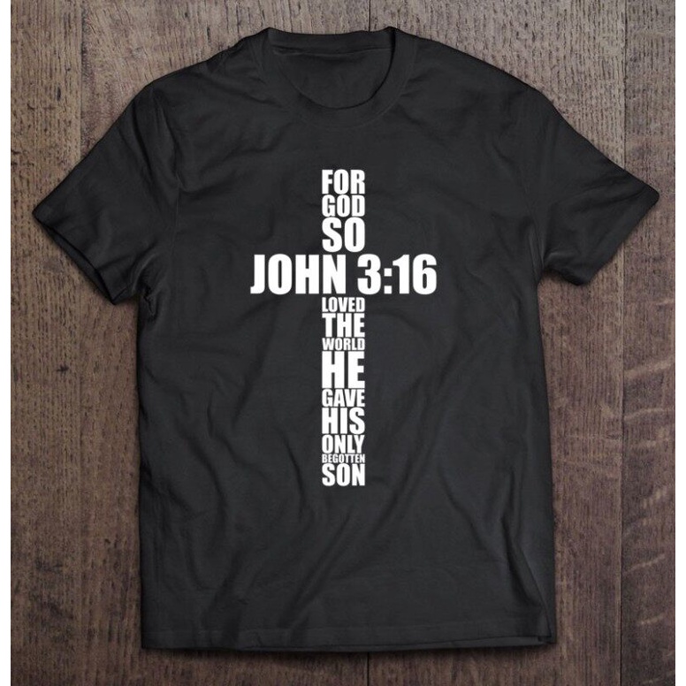 【GLJ】John 316 T Shirt Christian Cross Shirt Religious Bible Verse Gifts Sally Clothes Aesthetic Clothing T-Shirt Punk