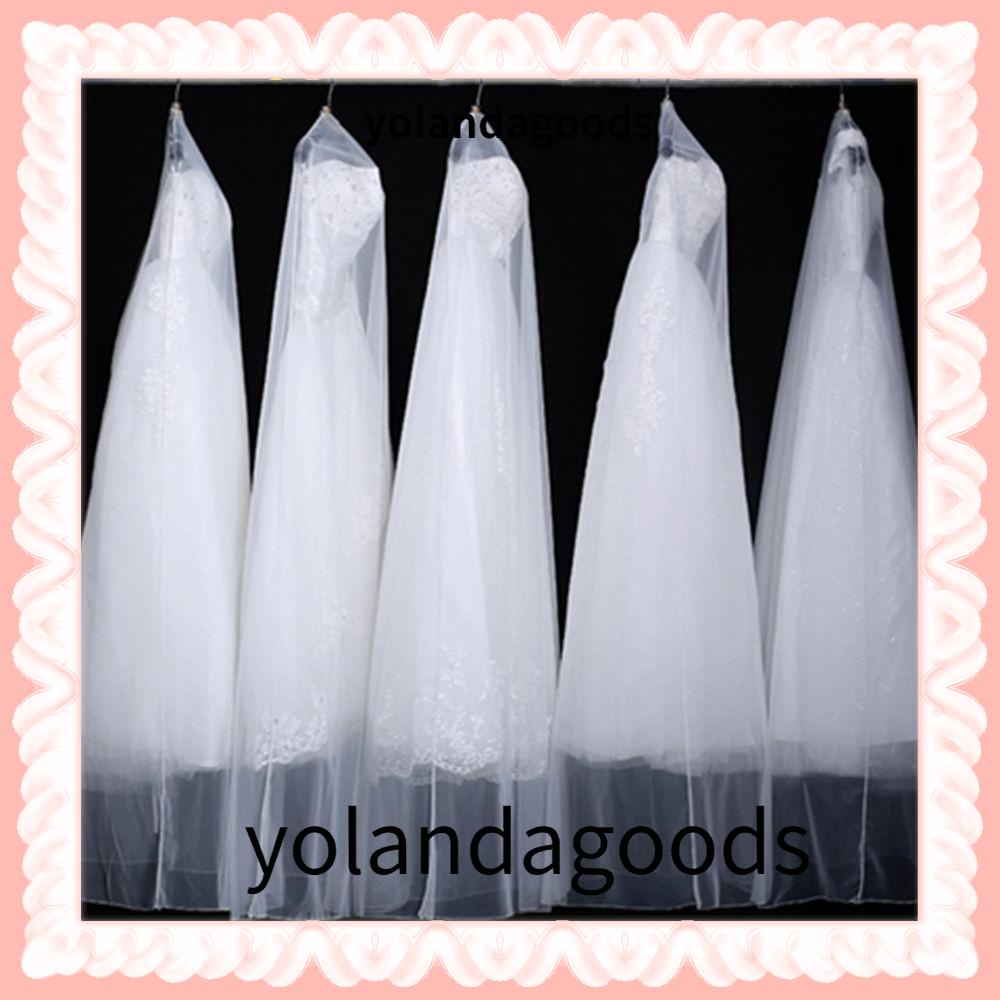 ☆YOLA☆ Transparent Wedding Dress Wardrobe Storage Bags Dust-proof Covers Garment Protector Bride Gown Case Household Coat Clothing Cover
