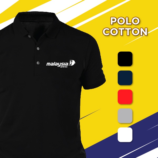 Baju Kerja MALAYSIA AIRLINES MAS Cotton Polo T Shirt T-Shirt Tee Top Uniform Staff Kolar Casual Fashion Pakaian Unisex