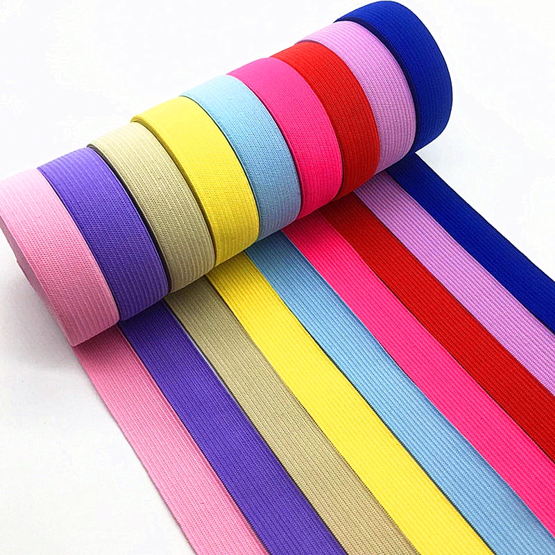 Colorful  Elastic Bands Rope Rubber Band 2cm Spandex Ribbon Sewing Lace Trim Waist Band Garment Accessory