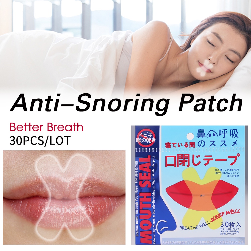 30pcs X Shape Anti Snoring Breath Strip Breathing Patch / Corrective Mouth Sleep Aid Breathing Strip / Relieve Improved Sleeping Closed Paste / Night Sleep Breathing Stickers