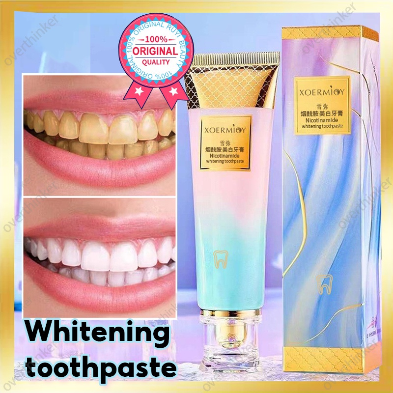 Durable Must Xuemi Niacinamide Whitening Toothpaste 100g Stain Remove Yellowing Fresh Breath Clean Teeth Oral Gum Car... - Image 3