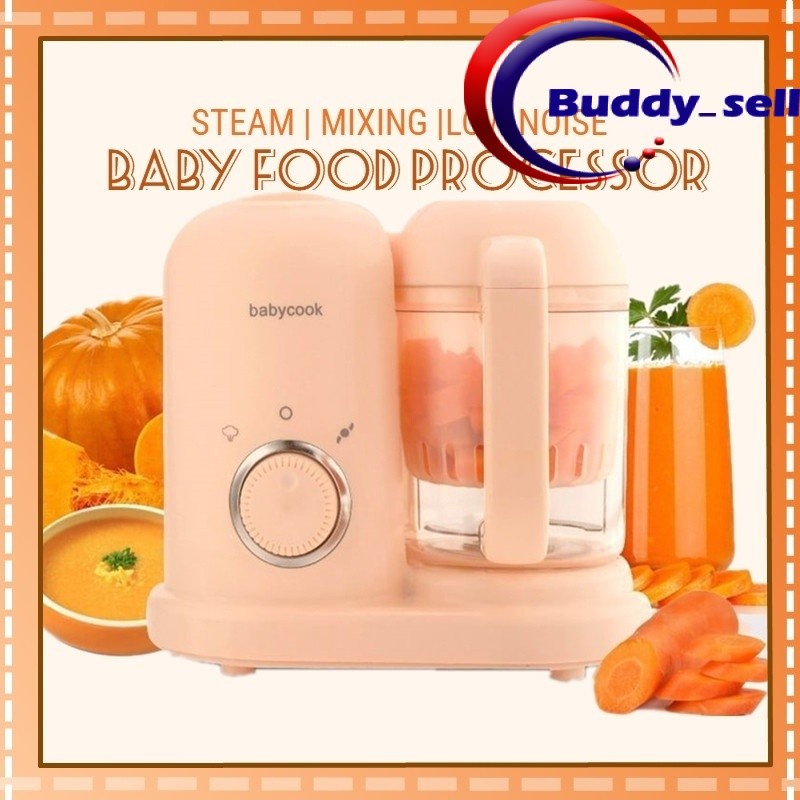 Multifunction Baby Food Processor 4 in 1 Steam Grind Cook Mix Blender Maker Heating Steam Steamer Food Defrost Blend