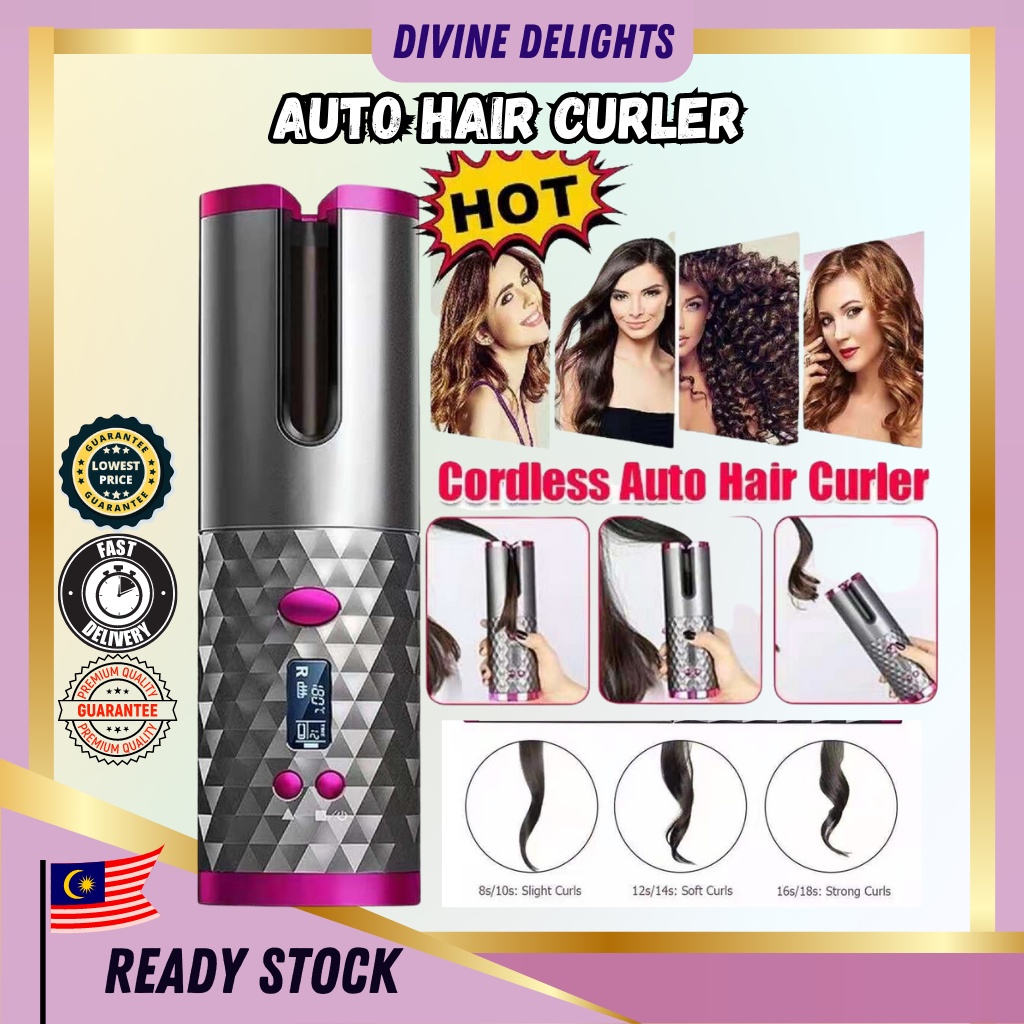 Auto Hair Curler Iron Wireless Hair Styling tools Hair Curler Roller Curly With Power Bank Auto Mesin Keriting Rambut