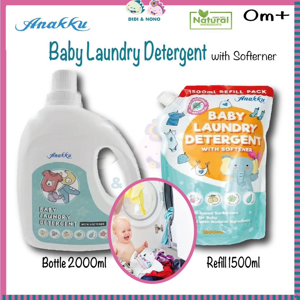 Anakku Baby Laundry Detergent With Softener Sabun Cuci Baju Baby 2000ml or refill 1500ml sabun cuci baju bayi newborn