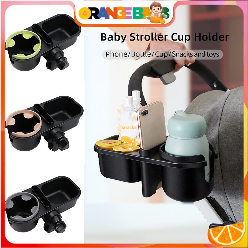 BB Baby Stroller Cup Holder 3 in 1 Bike Cart Bottle Holder Drink Feeding Waterproof Rack Multifunctional Phone Holder Wheelchair, Walker, Bike, Scooter, Stroller Accessories 婴儿车配件多功能杯架