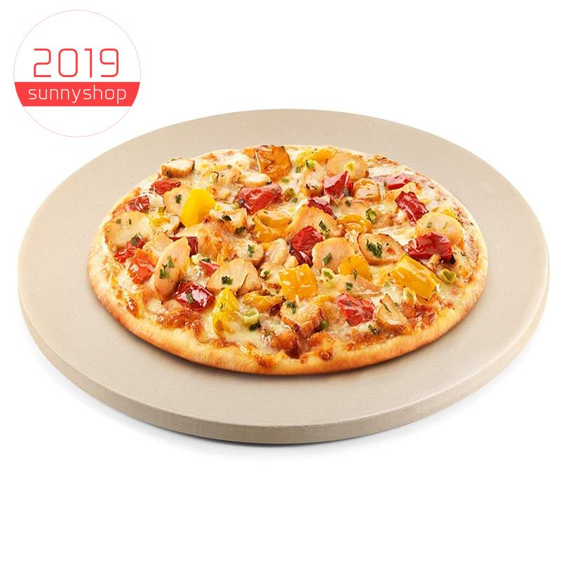 12Inch Ceramic Pizza Stone Pizza Baking Stone/ Pan, Perfect for Grill and Oven - Thermal Resistant, Durable and Safe