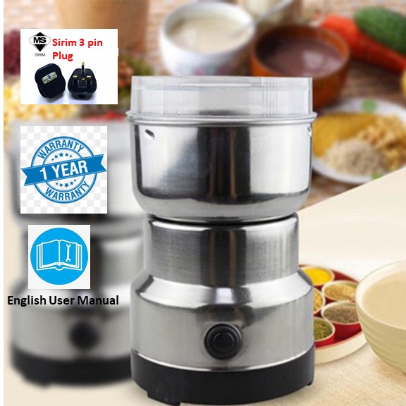 Multifunctional Coffee Grinder Stainless Steel Adjustable Electric Mini Coffee Bean Nut Mill Kitchen Tools Grains Herbal