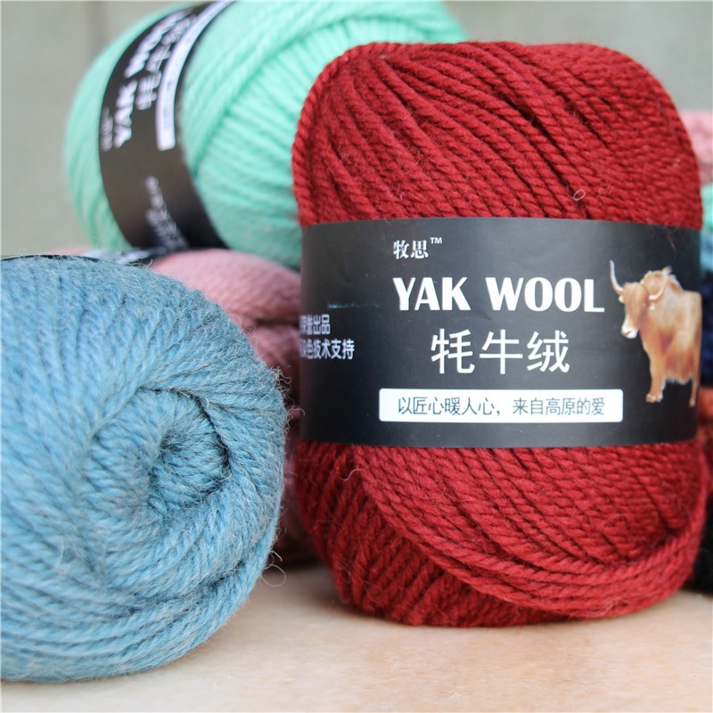 100g/roll Three Strand Yak Velvet Ao Wool Thread Rod Needle Thread Hand Made DIY Woven Scarf Hat Thread Coat Thread Medium Thick Wool Thread, and Ball Woven Accessories