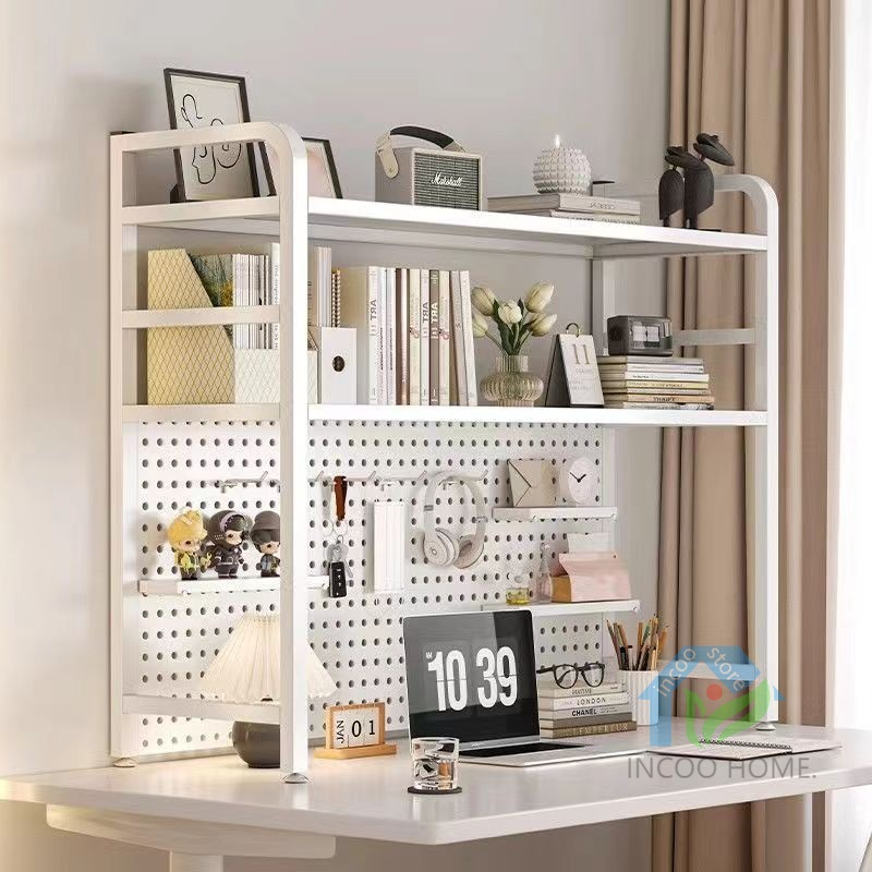 💗Desktop hole board bookshelf/desk storage shelf/computer desk display shelf/shelf/bookshelf/storage cabinet💗