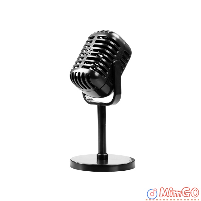 GO Simulation props mic Classic Retro Dynamic Vocal Microphone Vintage Style Mic Universal Stand Compatible Live