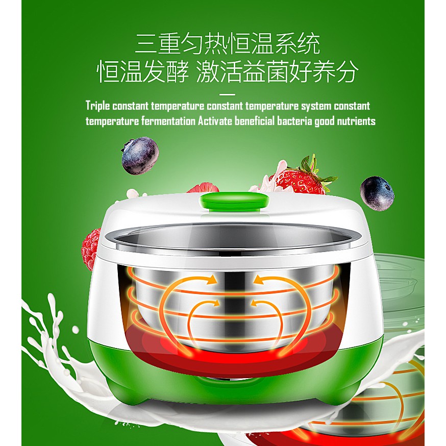 KCA 1L Electric Automatic Yogurt Maker 1L Household Electric Automatic Yogurt Yoghurt DIY Maker Inner Container 4138