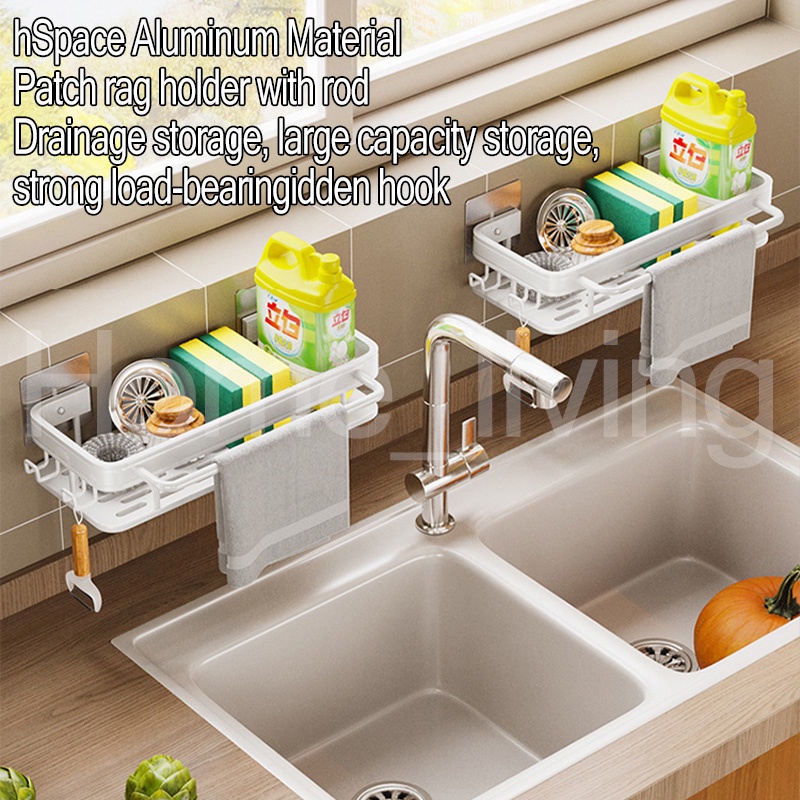 Home Utensil Soap Organizer Kitchen Sponge Holder Dishwashing Cloth Hanging Sink Accessories Drainer Rack - Image 5