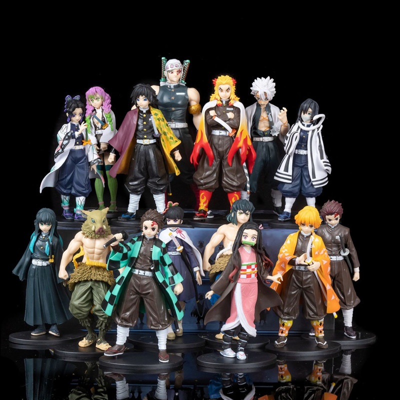 13-19cm Anime Demon Slayer Kimetsu No Yaiba Shinobu Nezuko Figure Anime PVC Model Statue Dolls For Kids Birthday Gift Ornaments