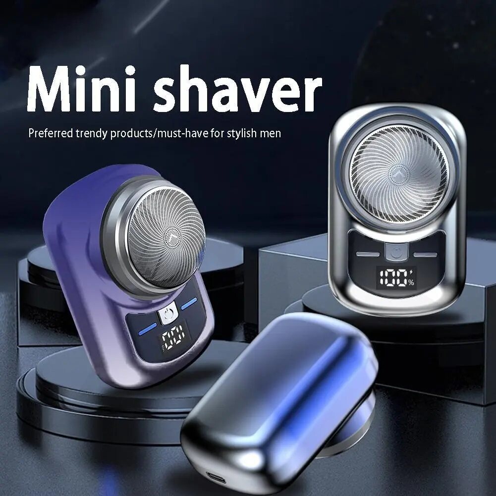 Mini Electric Shaver Men's Portable USB Rechargeable Electric Shaver Washable Beard Trimmer Wet Dry Painless Electric Shaver