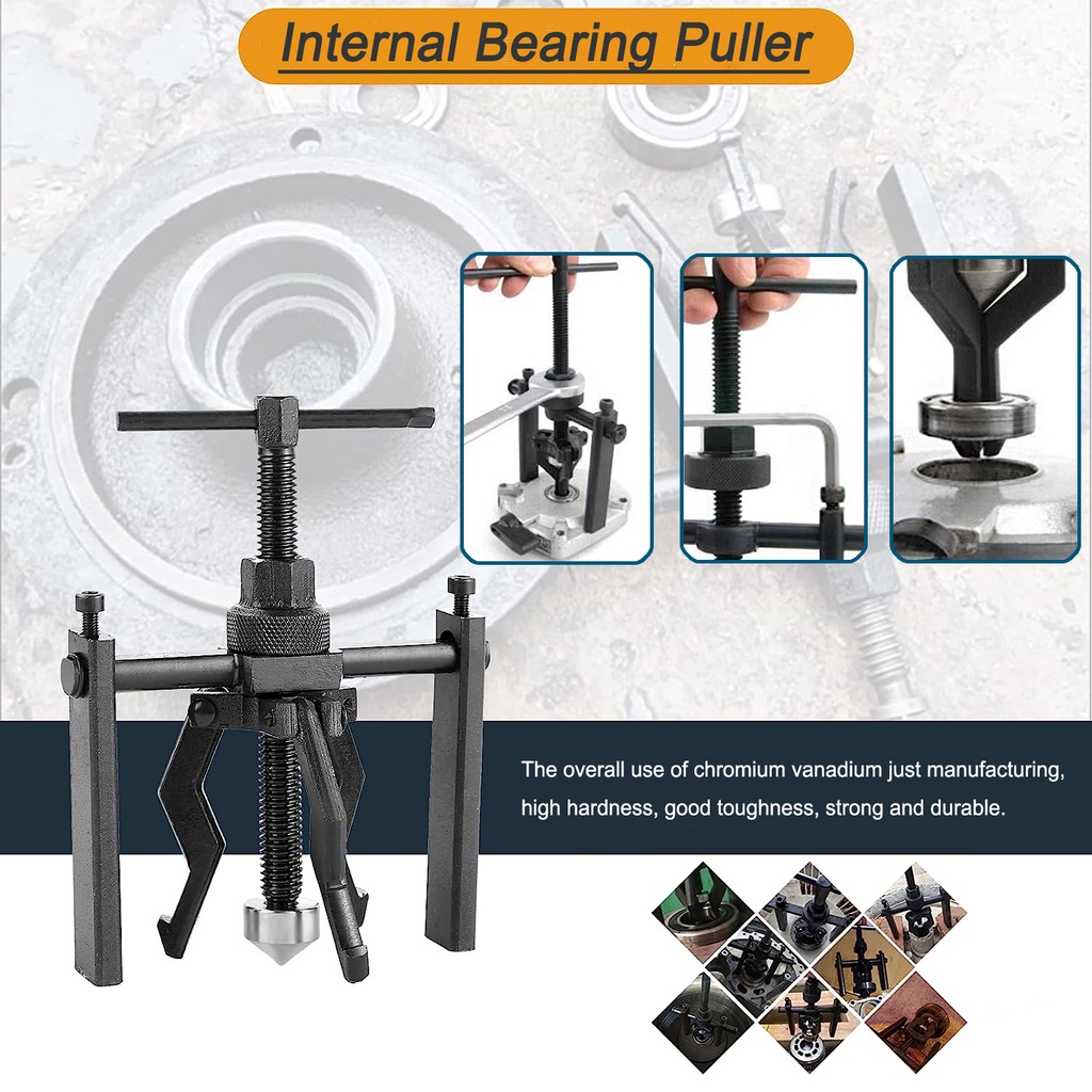 Car 3 Jaws Pilot Inner Bearing Puller Internal Bearing Puller Gear Wheel Extractor Automotive Machine Tool Kit 多功能轴承拉拔器