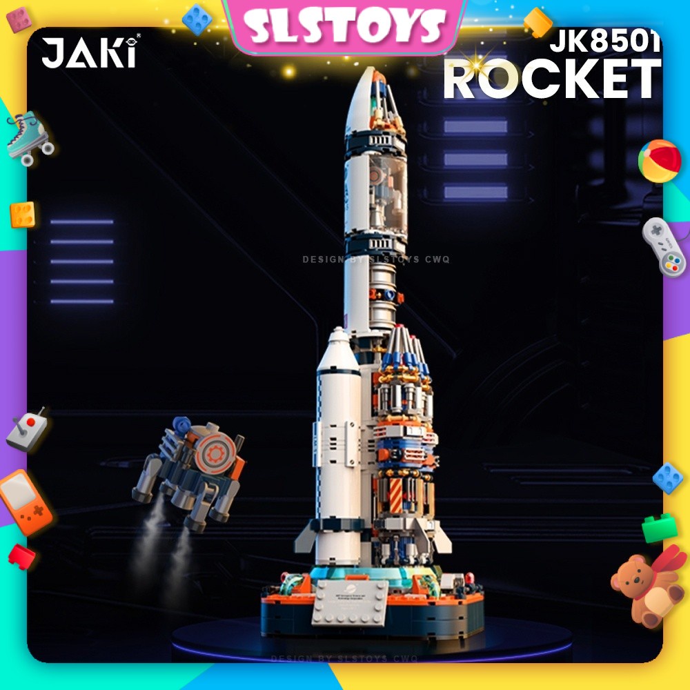 Jaki Block JK8501 Rocket Aeroplane Satellite Space Tavel Gift Decoration Building Brick Toy Boy Girl 破晓五号火箭