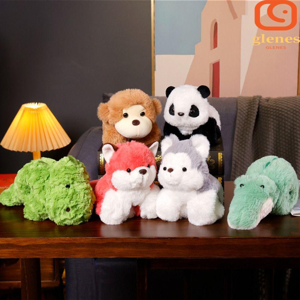 GLENES Panda Bracelet Plush Toy, Crocodile with Clap Circle, Plush Bracelet Toy Fun Stuffed Panda Monkey Children Gift