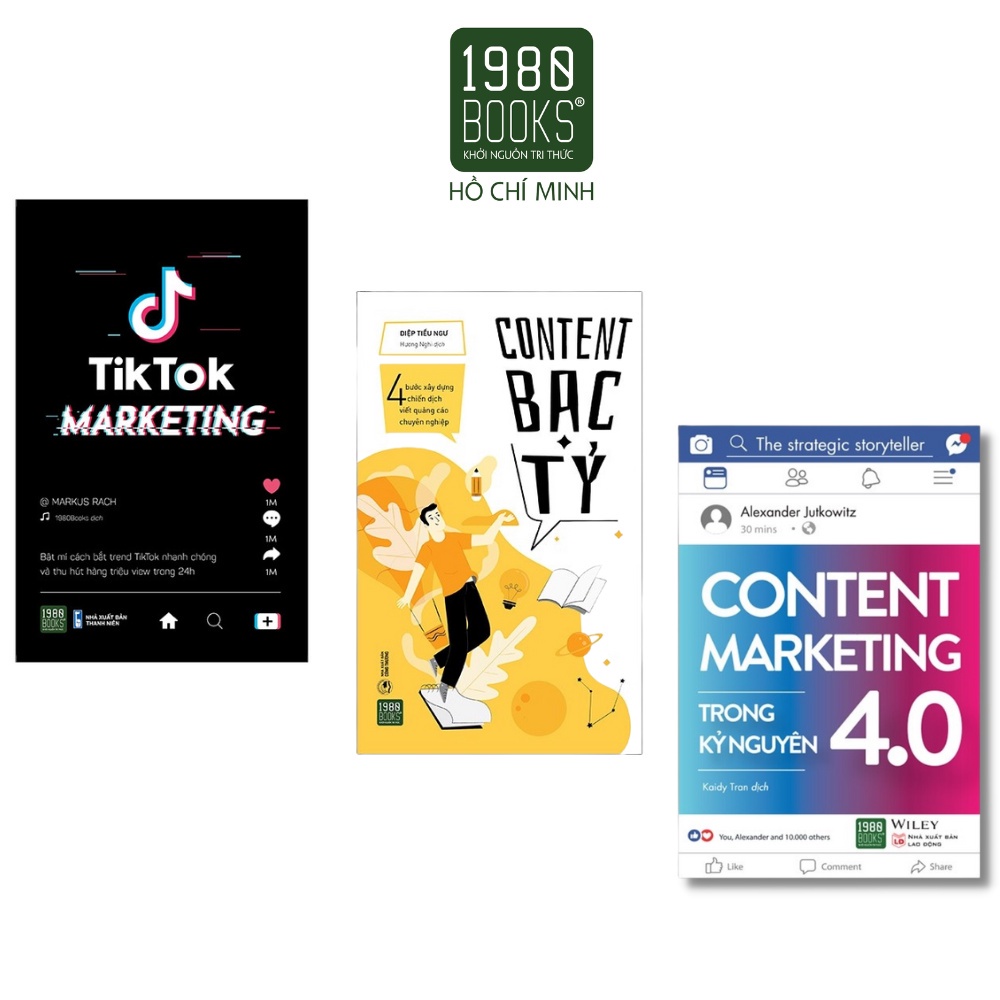 Book: Combo Tiktok Marketing + Billion Dollar Content (2022) + Content marketing in the 4.0 era (2022)