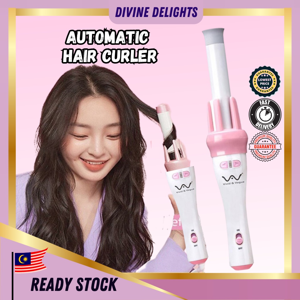 Vivid & Automatic Iron Ceramic Hair Curler Roller Hair Curler Hair Styling Tools Auto Keriting Rambut Alat Rambut 自动卷发棒