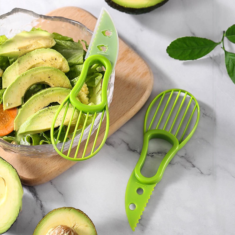 3 In 1 Avocado Slicer Multifunction Pulp Separator Shea Corer Butter Fruit Peeler Cutter Plastic Knife Kitchen Tools Home Accessory