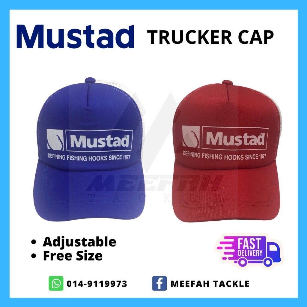 Mustad Trucker Cap Adjustable Cap - Outdoor Fishing Apparel Accessories