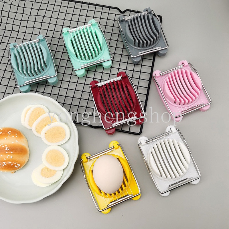Multifunctional Stainless Steel Egg Slicer Chopper Lunch Meat Mushroom Fruit Cutter Manual Boiled Egg Cutting Tool Kids Bento Maker Kitchen Gadgets