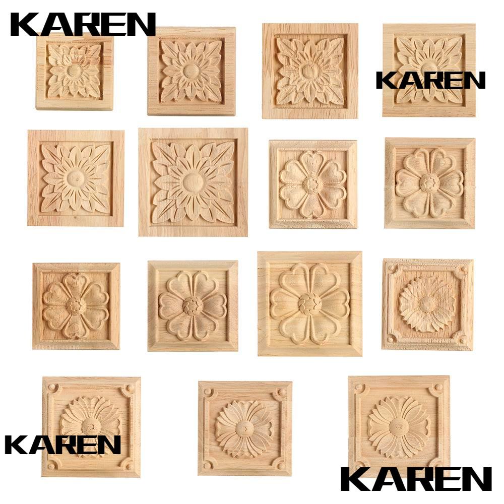 KAREN1 Vintage Wood Carved Multi Styles European Style Decoration Crafts Cabinet Seat Feets