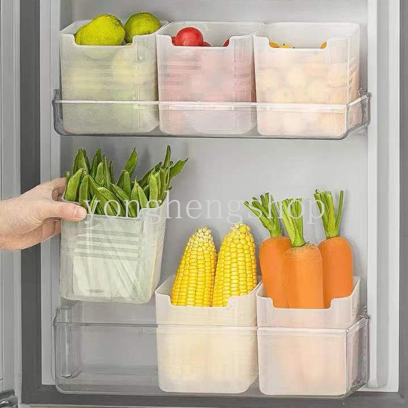 Refrigerator Side Door Food Storage Box Fridge Fruit Vegetable Classification Preservation Boxes Spice Food Container Kitchenware Storage Kitchen Organizer