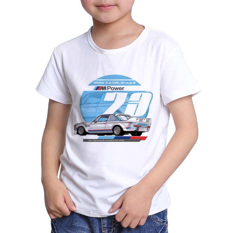 2-14 Year Childrens Short Sleeve Cartoon Print Baby Tops Boys Clothes 3D Boy Baby Girl O-Neck Cool Motorcycle Car Jeep Kids T-shir