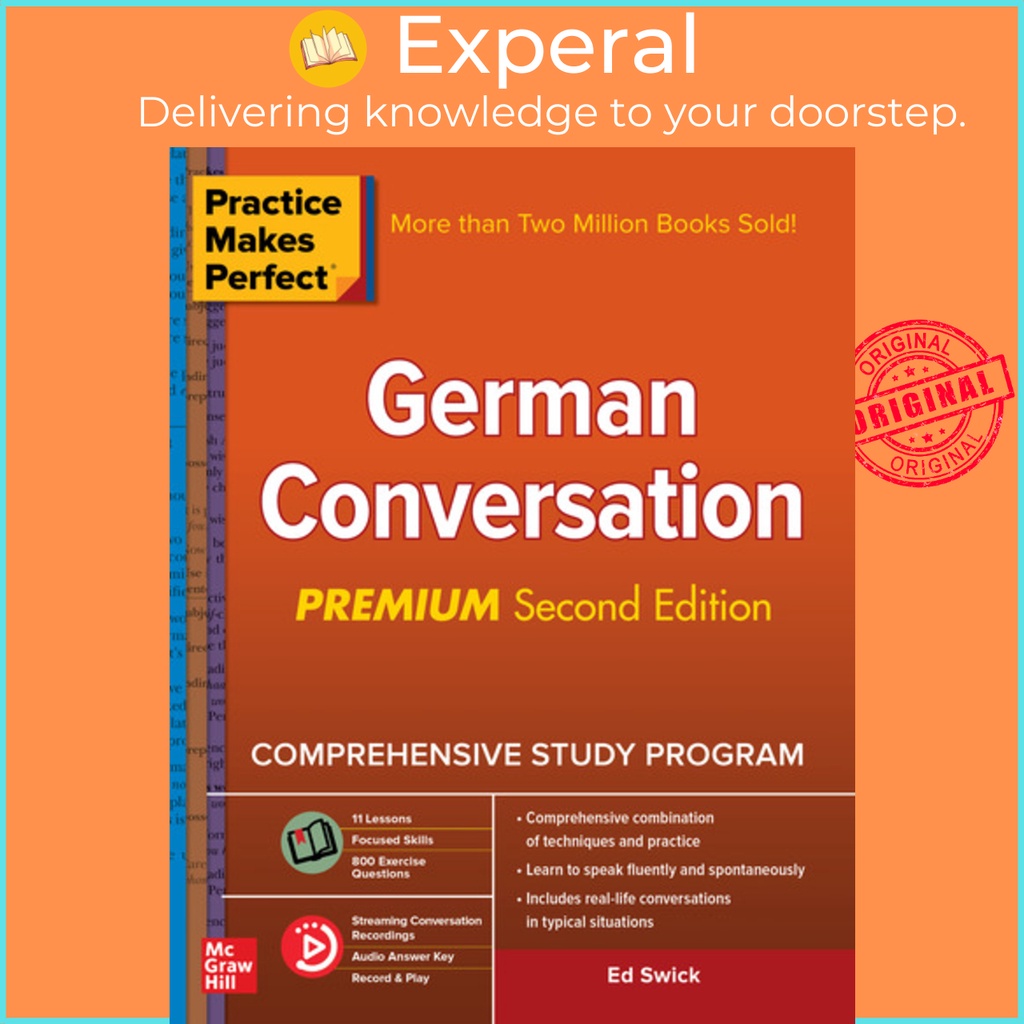 [English - 100% Original] - Practice Makes Perfect: German Conversation, Premium Sec by Ed Swick (US edition, paperback)