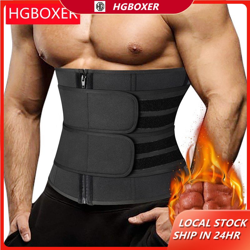 Men Waist Trainer Corsets Fitness Trimmer Belt Slimming Body Shaper for Weight Loss Sauna Sweat Girdle Workout Fat Burne