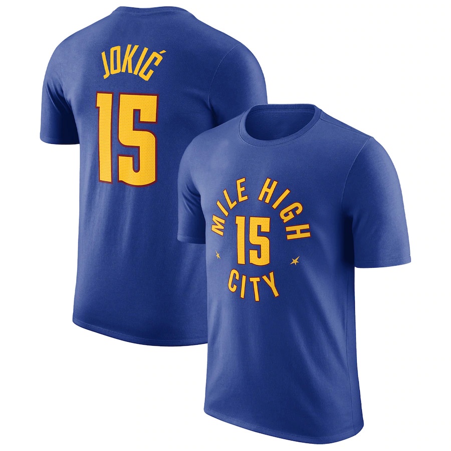 Nikola Jokic NBA Quick drying T-shirt Short Sleeve Denver Nuggets City Edition【S-3XL】 Jamal Murray Basketball Warm up T-shirt