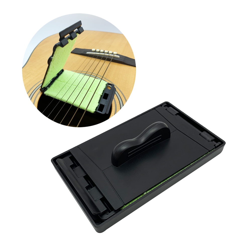Professional Heavy Acoustic Electric Guitar Bass Strings Cleaner Brush Board Scrubber Fingerboard Rub Cleaning Tool M... - Image 5