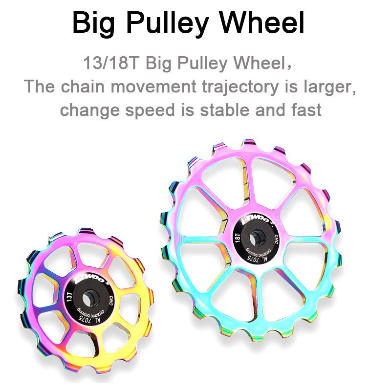 Premium Have LTWOO 105 R7000 R8000 5800 6800 Bicycle Ceramic Bearing Carbon fiber Pulley Wheel Set Rear Derailleurs G... - Image 4