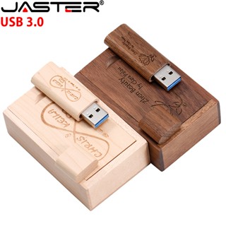 JASTER USB 3.0 flash drive Guitar Pen drive Wooden box Memory stick Free  custom logo Pendrive Creative Wedding gifts 32GB 64GB