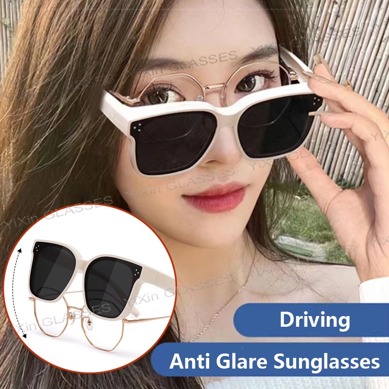 Cycling Fishing Sunglasses Myopia Glasses Cover Sunglasse Men Women Big Frame UV Protection Outdoor Travel Driving Anti-Glare Cover Over Sun Glasses