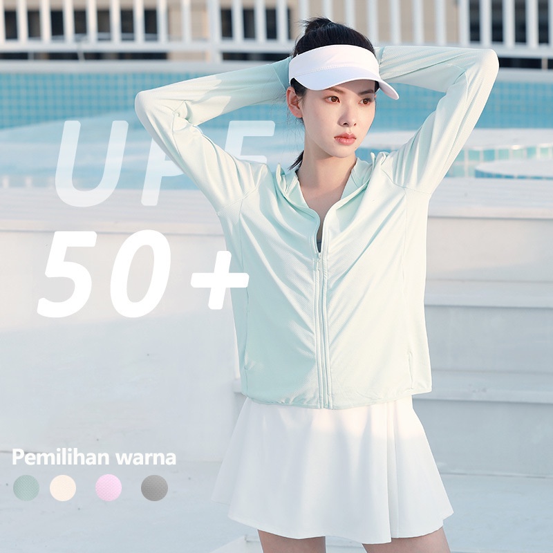 MATAHARI Mijoo Jacket UPF 50+ Sports Gym Jogging Anti UV Sun Visor Women Clothing Anti Sun Jacket