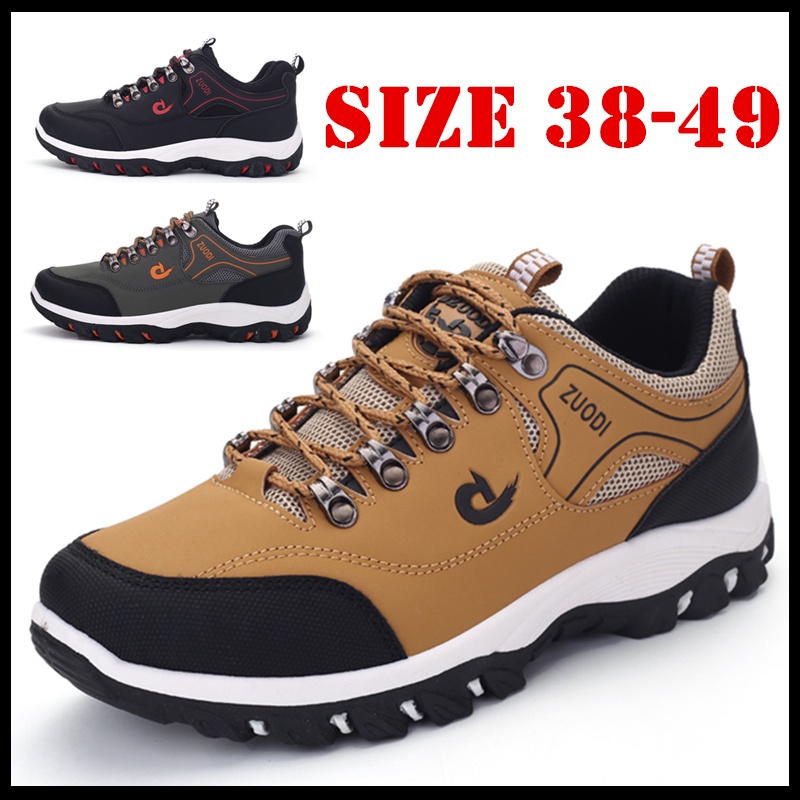 Kasut Lelaki Men Shoes Sneakers Plus Size 38-49 Men's Outdoor Walking Shoes Work Running Waterproof Boots Mountain Climbing Non-slip