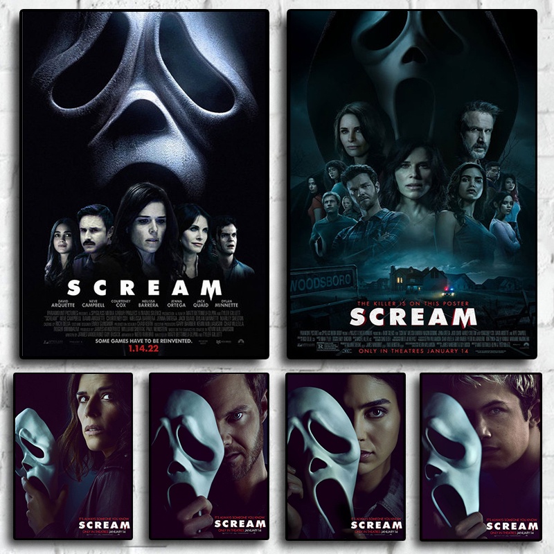 2022 Horror Thriller Movie Scream 5 Film Art Canvas Print Posters and Prints Wall Art Painting for Living Room Home Decor Poster