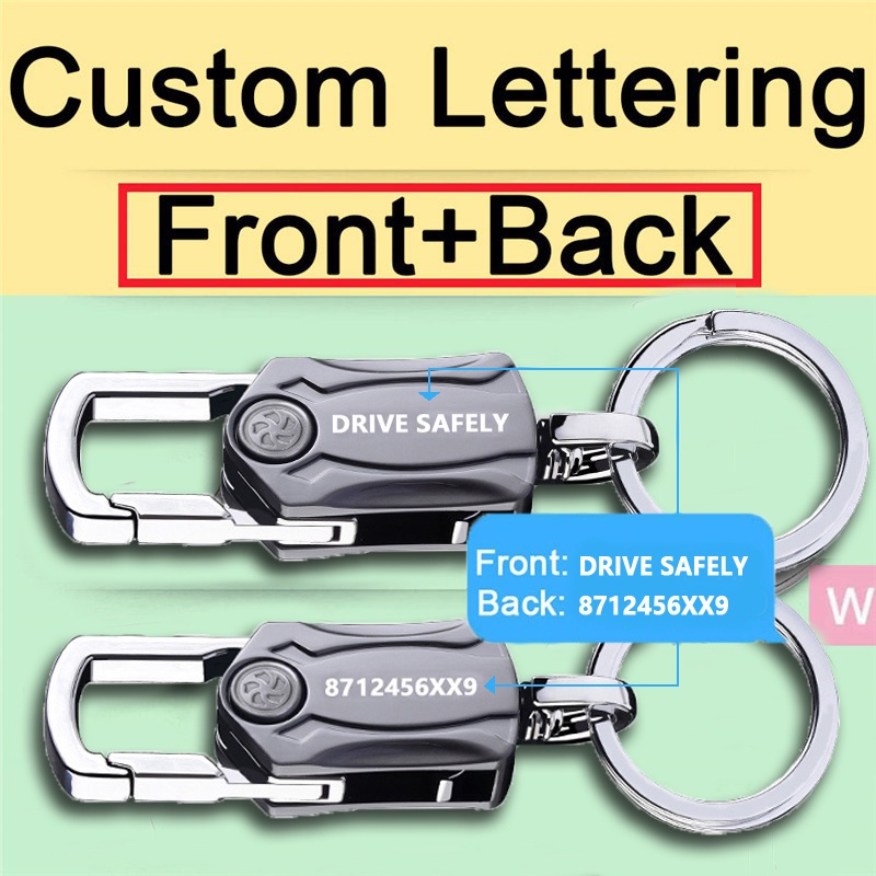 Versatile Have Custom Lettering Keychains 4-in-1 Heavy Duty Key Chain Anti-Anxiety Rotatable Keyring Box Cutter Phone... - Image 3