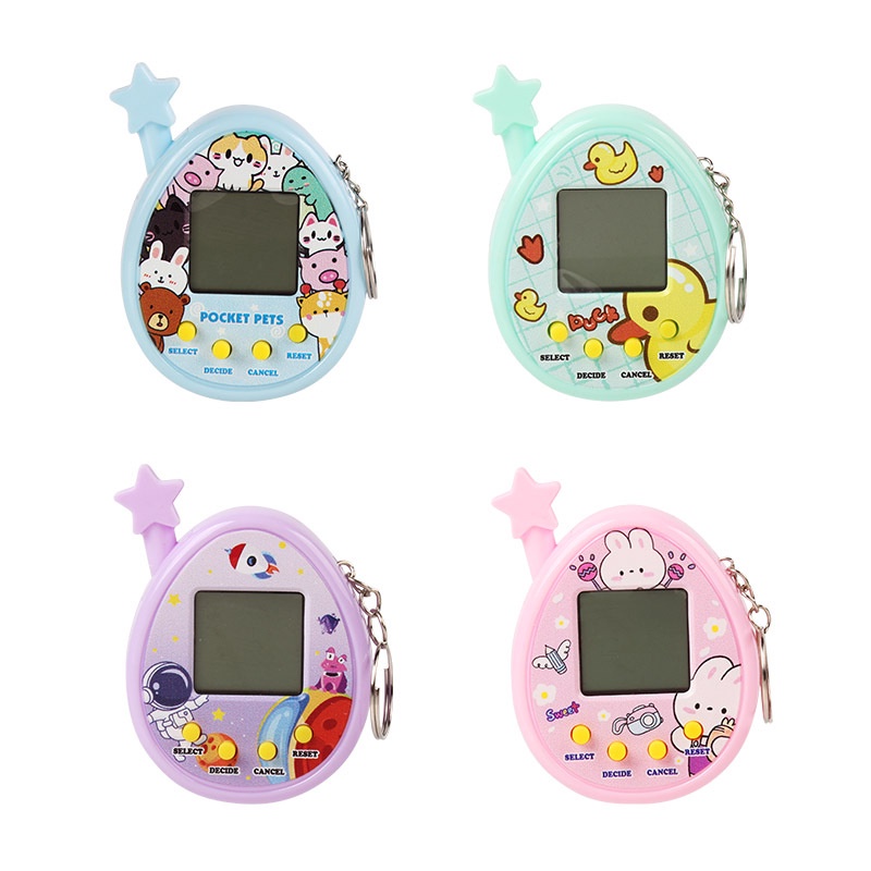 Nostalgic Tamagotchi Electronic Pets Keychain Console Kid’s Toy Portable Keyring Funny Virtual Cyber Toy