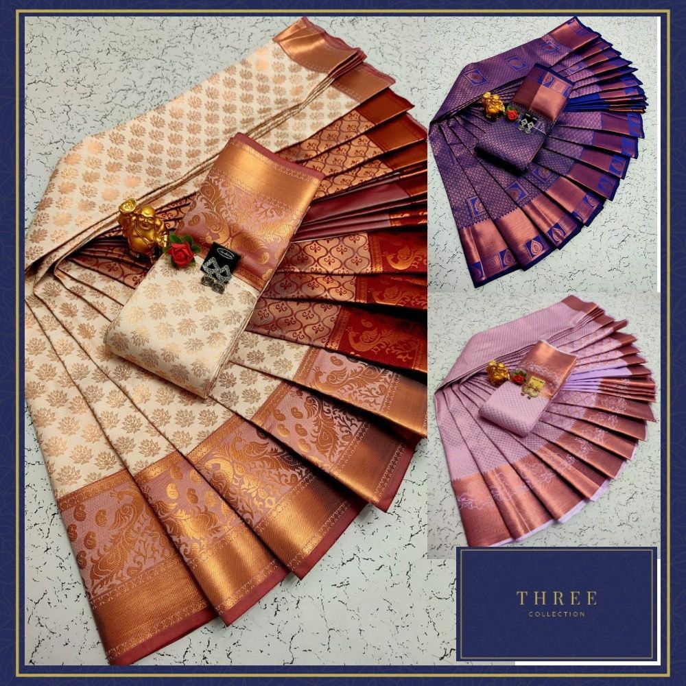 [READYSTOCK] Three Collection Soft Silk Saree Collection Series 1504 | FREE SHIPPING