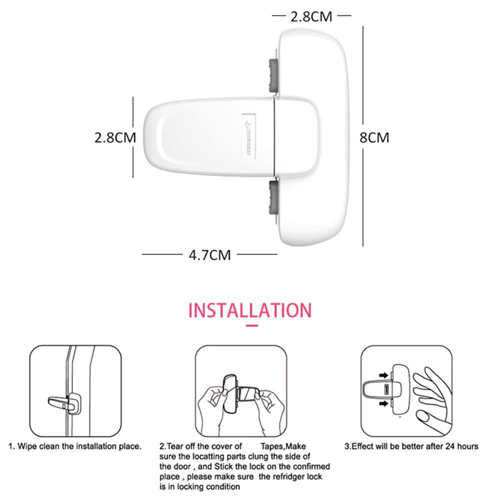 Reliable Have EVAN Home Fridge Door Lock Kids Freezer Refrigerator Catch Cabinet Toddler Child Protector Baby Safety/... - Image 2